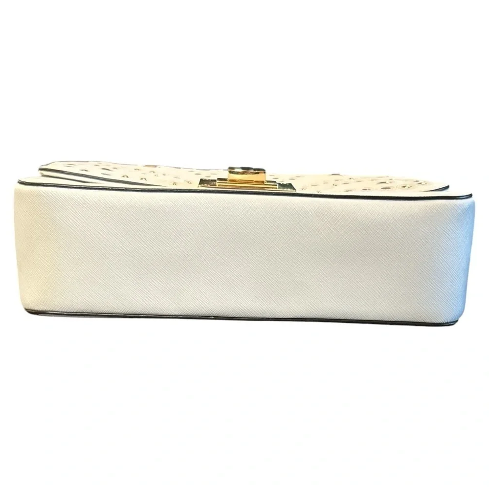 NWOT Michael Kors White Chain Handle Studded Crossbody Purse Handbag